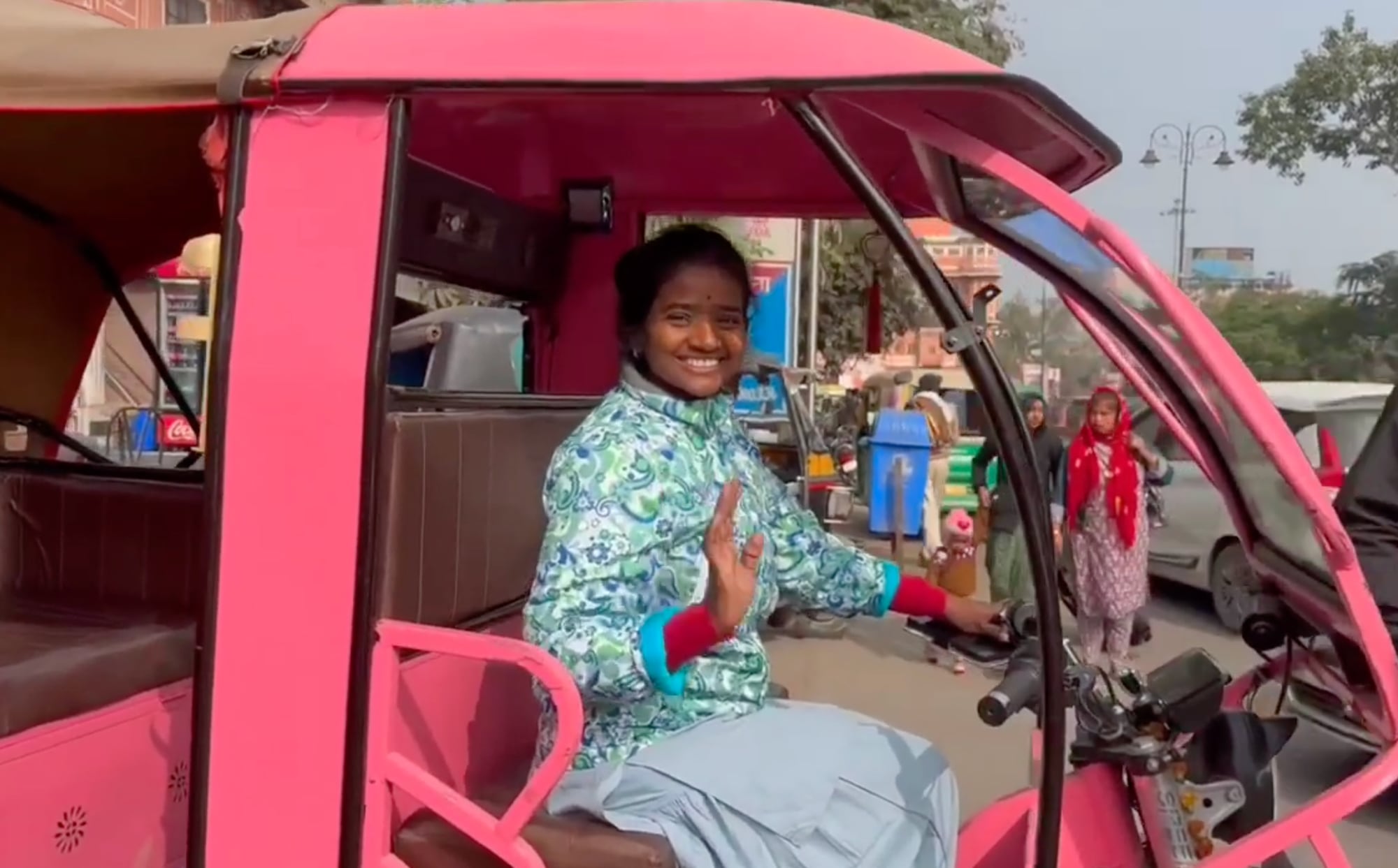 A driver from the Pink City Rickshaw Company, Jaipur